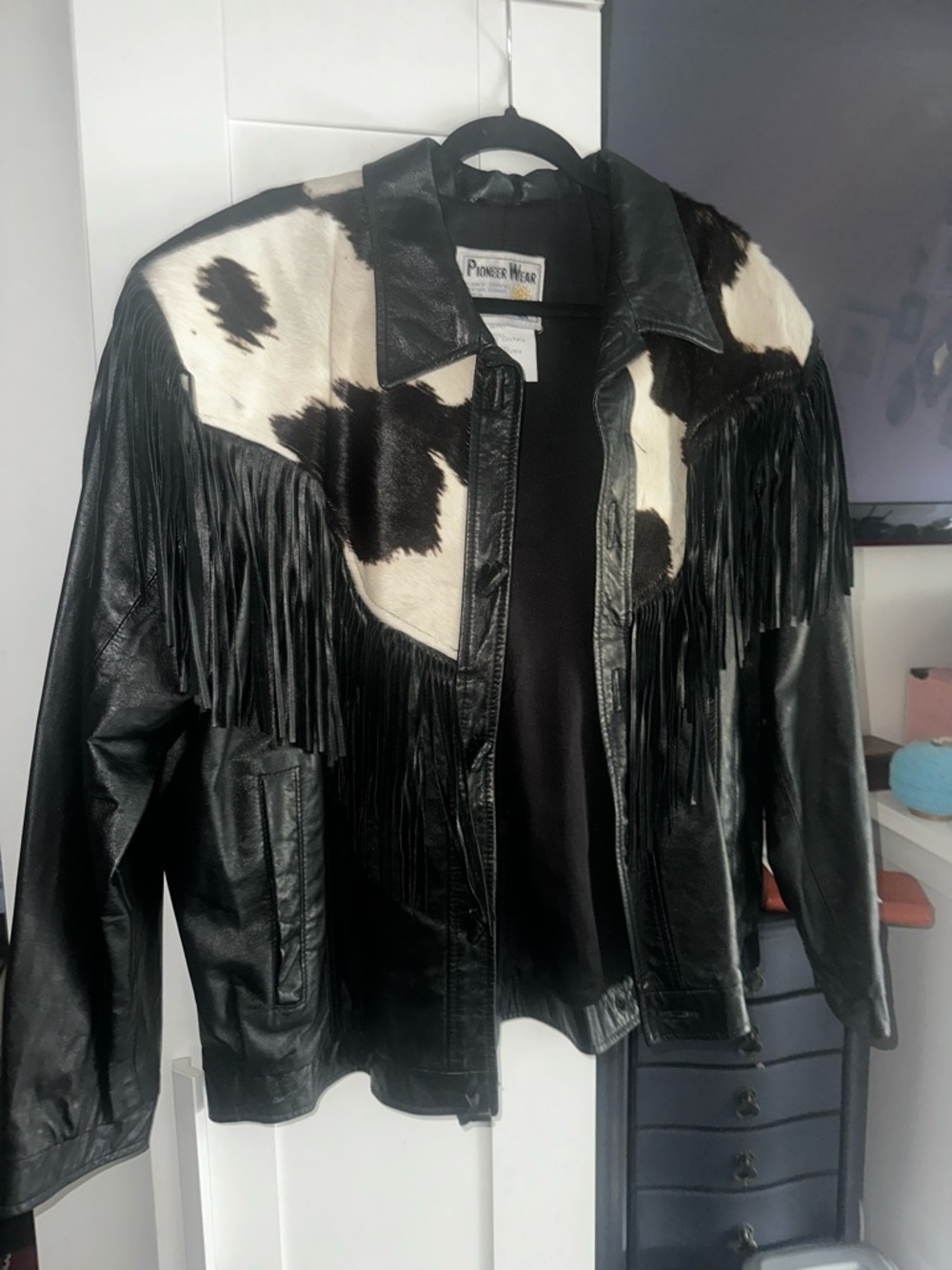 VINTAGE PIONEER WEAR Genuine Leather / Calf Hair - Picture 2 of 12